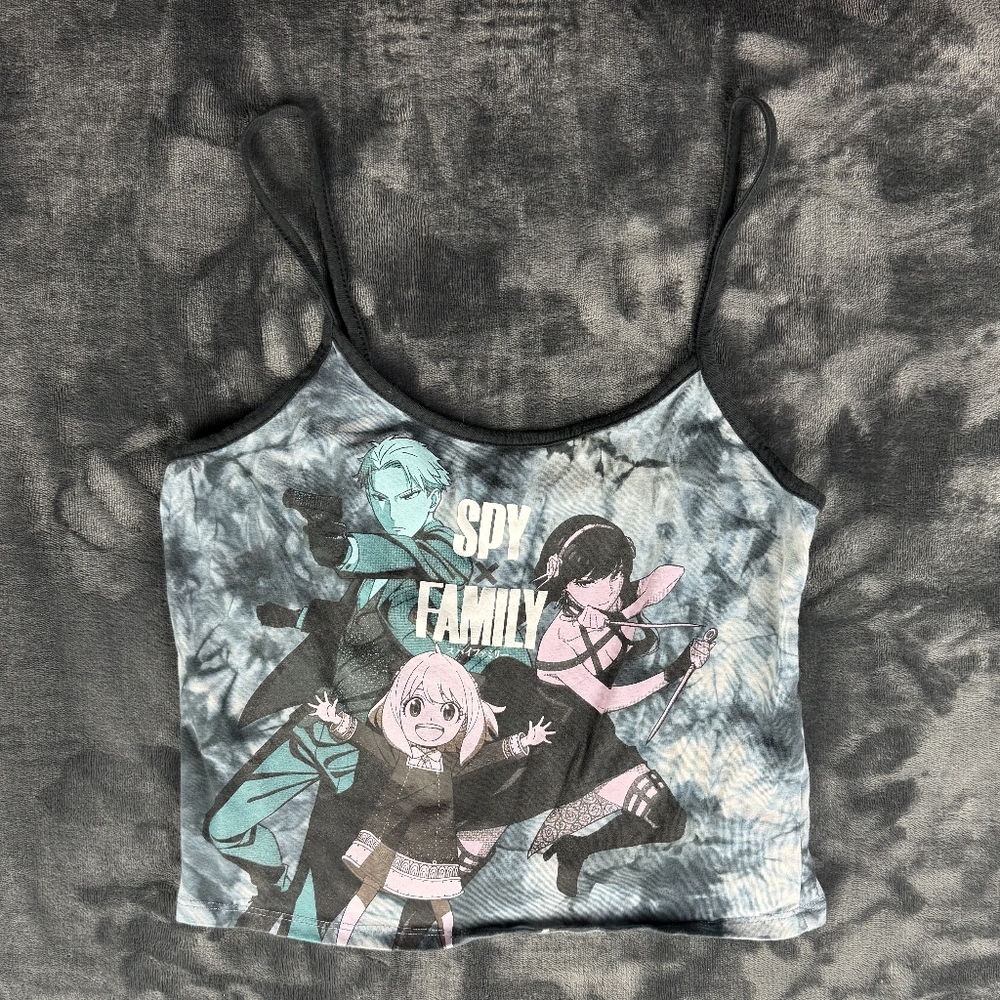 Spy X Family Forger Trio Tie-Dye Girls Crop Cami